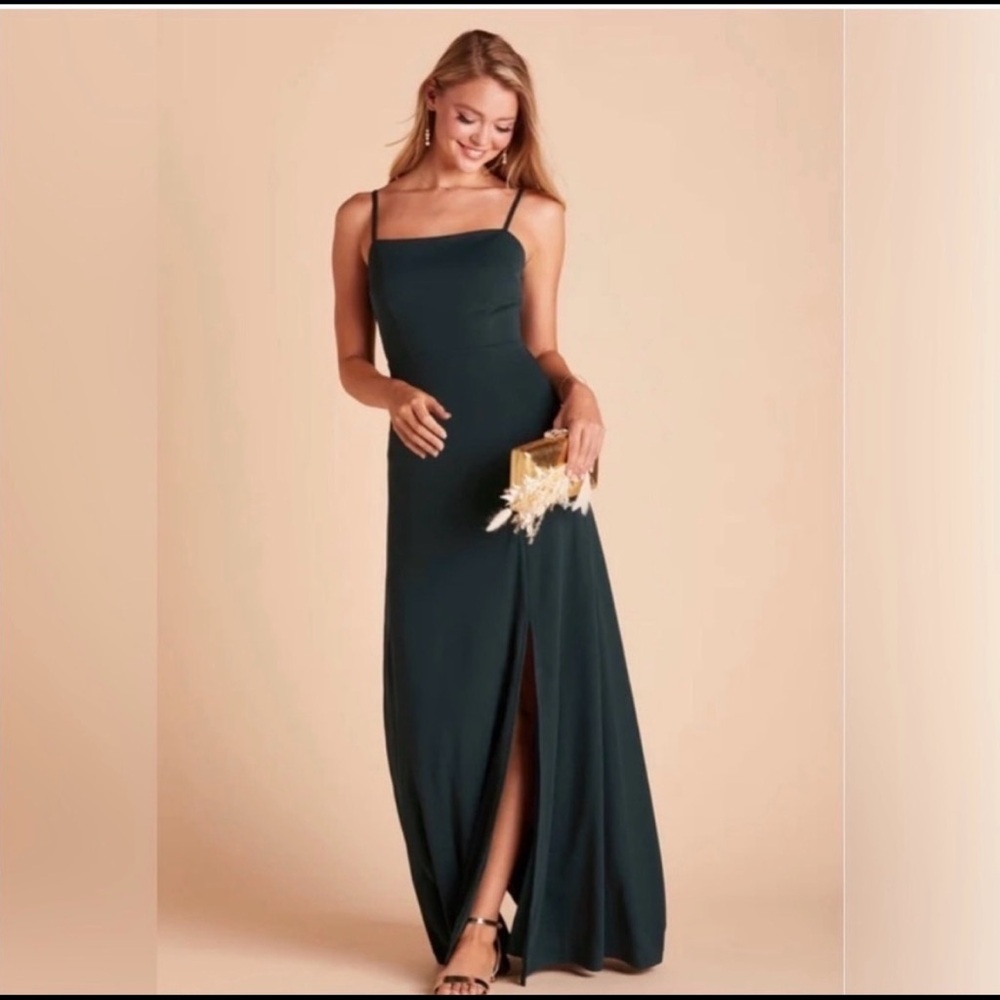 Birdy Grey Dark Green Spaghetti Strap Maxi Dress